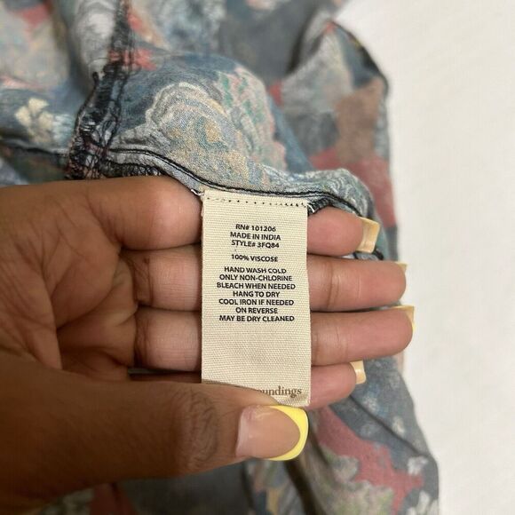 SOFT SURROUNDING Mirabelle Floral Print  Tiered Maxi Dress Womens Petite XS - Picture 7 of 7